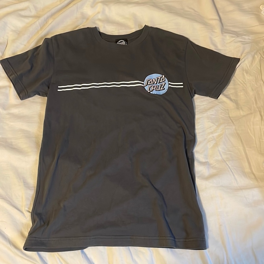 Santa Cruz women’s small shirt - dark gray, blue, and pink